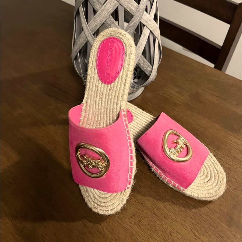 Coach Pink Spadrille Size 6